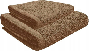 Zestaw Ręczników Amber 2x400g 50x100 70x140 Brąz