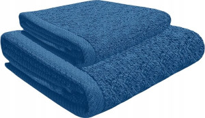 Zestaw Ręczników 2x400g 50x100 70x140 Niebieski