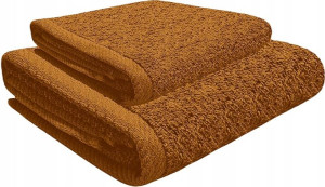 Zestaw Ręczników 2x400g 50x100 70x140 Pomarańcz