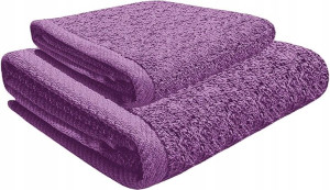Zestaw Ręczników 2x400g 50x100 70x140 Fiolet