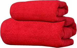 Zestaw Ręczników 2x500g 50x100 70x140 Czerwony