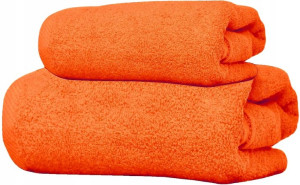 Zestaw Ręczników 2x500g 50x100 70x140 Mandarynkowy
