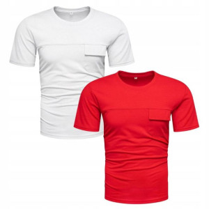 2-pak T-shirt Męski Koszulka Kolory M