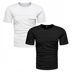 2-pak T-shirt Męski Koszulka Kolory L