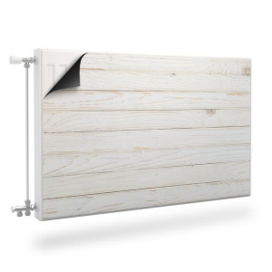 Mata MAGNETYCZNA Grzejnika Białe Poziome Deski Dekoracja 120cm x 60cm