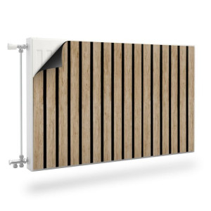 Mata MAGNETYCZNA Na Grzejnik LAMELE Imitacja Drewna Efekt 3D 110cm x 60cm