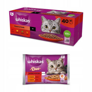 Whiskas Saszetki 40x85g + Whiskas Gal Duo 4x85g