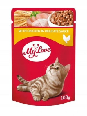 My Love mokra karma dla kota kurczak w sosie 100g