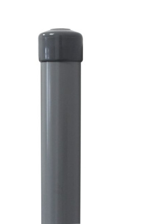 Słupek ogrodzeniowy Ø 42 mm/240 cm w kolorze szarym
