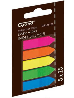 Zakładki Indeksujące Strzałki 45x12mm 25szt Grand