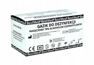 Gaziki Odkażające Nasączone Alkoholem 100 Szt