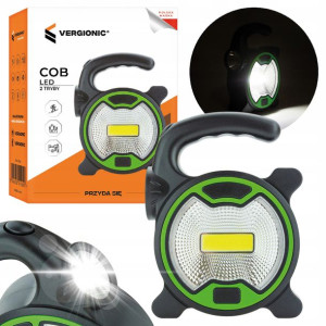 Latarka Lampa LED warsztatowa na baterie z uchwyt