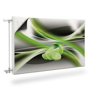Mata MAGNETYCZNA Na Grzejnik Limonki Owoce Cytrusy ABSTRAKCJA 80cm x 60cm