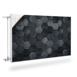 MAGNETYCZNA Mata Grzejnika Czarna Mozaika Abstrakcja 110cm x 60cm