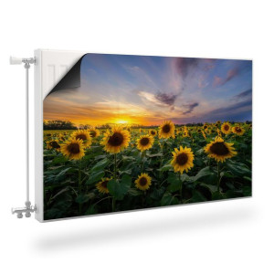 MAGNETYCZNA Mata Grzejnika Pole Słoneczników Natura 80cm x 60cm