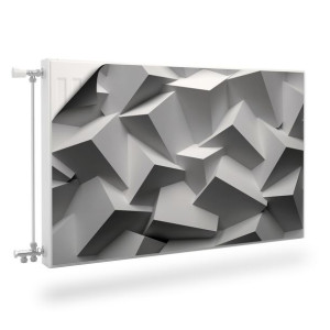 Mata MAGNETYCZNA Na Grzejnik Abstrakcyjne Białe Tło Efekt 3D 90cm x 60cm