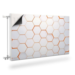 Mata MAGNETYCZNA Na Kaloryfer Heksagony Abstrakcja Efekt 3D 100cm x 60cm