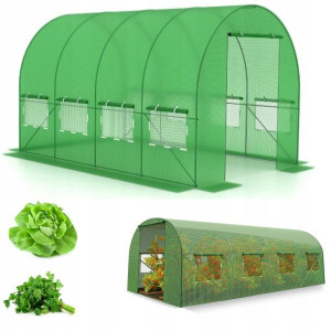 Tunel foliowy 8 m² 400 x 200 cm zielony
