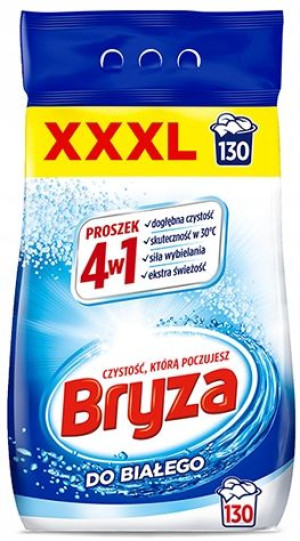 Proszek Do Prania Bryza 130 Prań 4w1 WHITE 8,45 kg