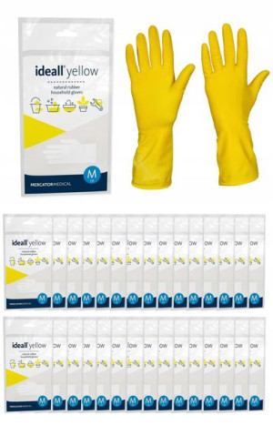 Rękawice Gumowe Ideall Yellow Gospodarcze M 120par