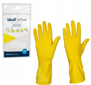Rękawiczki Lateksowe Ideall Yellow Gospodarcze M