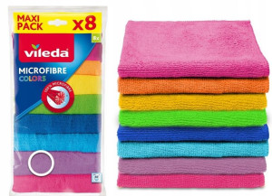 Ścierki Vileda Mikrofibra Kolorowe COLORS 8 szt.
