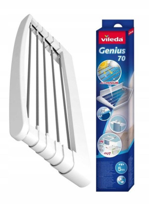 Suszarka Vileda Genius 70 Ścienna Na Ubrania Biała