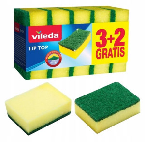 Zmywak Vileda Tip-Top Gąbka Do Mycia Naczyń 5 Szt.