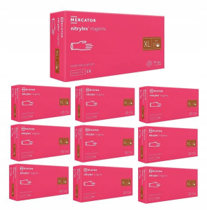 Rękawiczki Magenta Nitrylex 100 Sztuk XL-10 x10kpl
