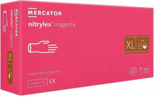Rękawice Nitrylowe Nitrylex Magenta 100 Szt. 10-xl