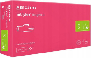 Rękawice Magenta Nitrylex 100 Szt. 7-s Nitrylowe
