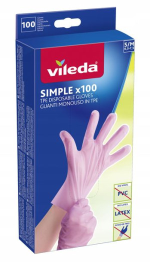 Rękawice TPE Universal Vileda Wielorazowe S/M