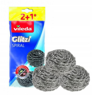 Zmywak Stalowy Glitzi Spiral Vileda Ostry Druciak