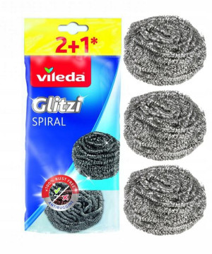 Zmywak Druciak Do Naczyń Glitzi Spiral Vileda 2+1