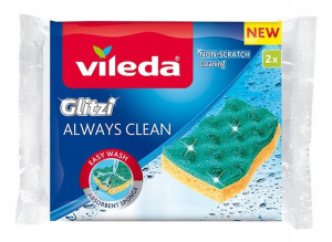 Gąbka Do Mycia Zmywak Wiskoza Vileda Glitzi 2 Szt.