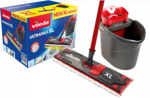 Mop Płaski Vileda Ultramax BOX Wiadro Wyciskacz XL