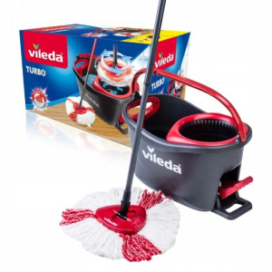 Mop Płaski Obrotowy Vileda TURBO + Wiadro Zestaw