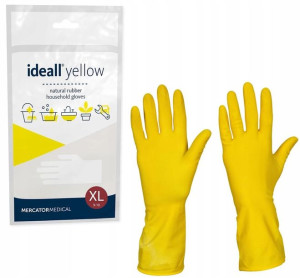 Rękawice Gumowe Żółte Ideall Yellow Gospodarcze Xl