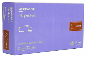 Rękawice Fioletowe Nitrylowe Nitrylex Basic 100 XL