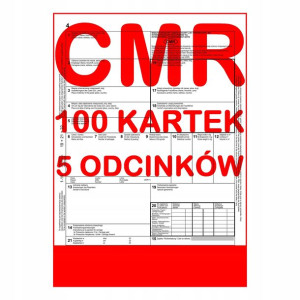Druk CMR List Przewozowy 100 kartek/ 5 odc/ 20 kpl