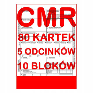 Druk CMR List Przewozowy 80 kartek/ 5 odc x10 blok