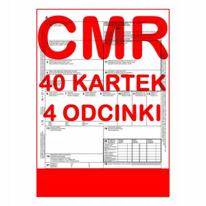 Druk CMR Międzynarodowy 40 kartek / 4 odc. /10 kpl