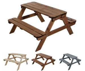 Stół piknikowy dla dzieci z ławką SPD/79cm - Brązowy