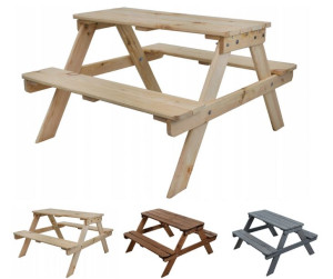 Stół piknikowy dla dzieci z ławką SPD/79cm - Naturalny