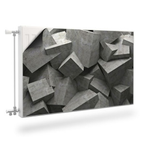 Mata MAGNETYCZNA Kaloryfera Abstrakcja Betonowe Tło Efekt 3D 110cm x 60cm