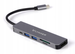 Hub Usb-c Adapter 6w1 Hdmi 4k / Usb 3.0 / Czytnik