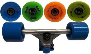 zestaw kółka do deskorolki typu longboard 2 szt. z osią