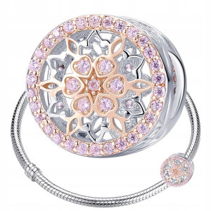CHARMS MANDALA wzorek srebro S925 koralik beads