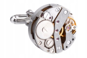 Spinki do mankietów SPINKI STEAMPUNK ZEGAREK