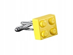Spinki do mankietów SPINKI KLOCKI LEGO ŻÓŁTE